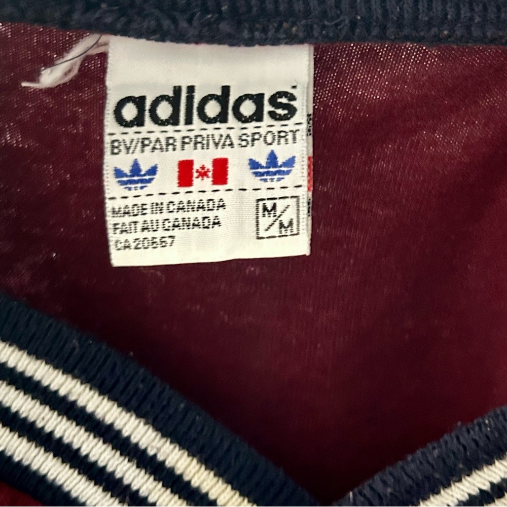 Vintage 90s adidas Made in Canada Long Sleeve Shirt 100% Cotton Men’s M - Picture 9 of 11